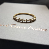 Vintage Eternity Diamond Ring "Moon and Sun"