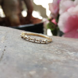 Vintage Eternity Diamond Ring "Moon and Sun"