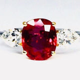 Ruby Engagement Ring - Unheated Mozambique