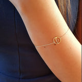 Initial Bracelet - Solid 18k Gold Letter - Personalized Jewelry