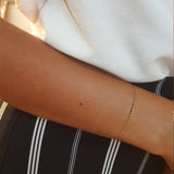 Minimalistic Black Diamond Bar Bracelet