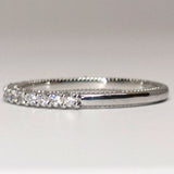 1.7 mm Vintage Shared Prong Half Eternity Ring – Dainty Art Deco Wedding Band