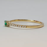 Emerald Engagement Ring - Dainty & Vintage