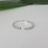 Natural Unique Diamond Ring - Open Eternity Matching Wedding Band