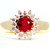 Ruby Engagement Ring "Red Sun"