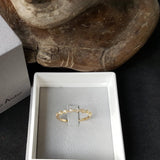Vintage Eternity Diamond Ring "Moon and Sun"