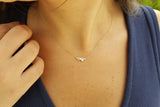 Dainty Genuine Diamond Cluster Necklace