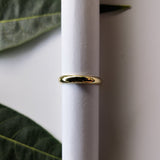 Solid 3 mm Gold Dome Engraved Wedding Band for Couples