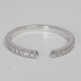 Natural Unique Diamond Ring - Open Eternity Matching Wedding Band