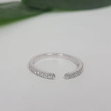 Natural Unique Diamond Ring - Open Eternity Matching Wedding Band