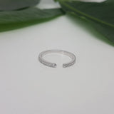 Natural Unique Diamond Ring - Open Eternity Matching Wedding Band