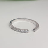 Natural Unique Diamond Ring - Open Eternity Matching Wedding Band