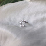 Personalized Diamond Initial Earrings - Dainty 18K Gold Studs