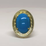 Vintage Genuine Large Sleeping Beauty Turquoise Statement Ring