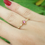 Natural Princess Ruby Engagement Ring – Victorian July Birthstone Jewelry