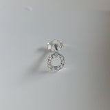 Personalized Diamond Initial Earrings - Dainty 18K Gold Studs