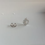 Personalized Diamond Initial Earrings - Dainty 18K Gold Studs