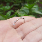 Vintage Eternity Diamond Ring "Moon and Sun"