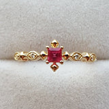 Natural Princess Ruby Engagement Ring – Victorian July Birthstone Jewelry