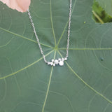 Dainty Genuine Diamond Cluster Necklace
