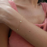 Dainty Spaced Diamond Bezel Tennis Bracelet