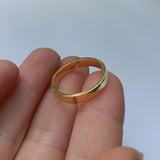 4 mm Flat Solid 18k Gold Ring – Simple Wedding Bands His & Hers Set