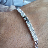 Men's Diamond Tennis Bracelet - "Yin and Yang"