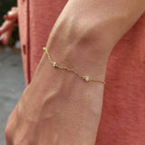 Dainty Spaced Diamond Bezel Tennis Bracelet