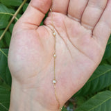 Dainty Spaced Diamond Bezel Tennis Bracelet