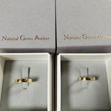 Simple 3 mm Flat Solid Gold Ring – Engraved Wedding Bands for Couples