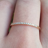 1.2 mm Pave Diamond Wedding Band – Dainty Eternity Ring