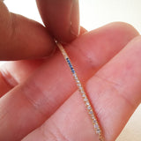 Elonged Sapphire & Diamond Bar Bracelet - Dainty Double Birthstone Pave Bracelet