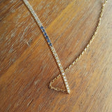 Elonged Sapphire & Diamond Bar Bracelet - Dainty Double Birthstone Pave Bracelet