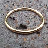 Handmade Solid 18k Gold Promise Rings - Fully Rounded Wedding Bands