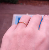 Handmade Solid 18k Gold Promise Rings - Fully Rounded Wedding Bands