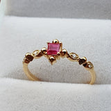Natural Princess Ruby Engagement Ring – Victorian July Birthstone Jewelry
