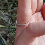 1.5 mm Shared Prong Full Eternity Ring – Dainty Diamond Wedding Band