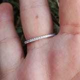 1.5 mm Shared Prong Full Eternity Ring – Dainty Diamond Wedding Band