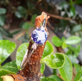 Round Tanzanite Engagement Ring – Natural Tanzanite and Diamond Ring – Solid Gold December and April Birthstone Ring