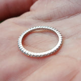 1.5 mm Shared Prong Full Eternity Ring – Dainty Diamond Wedding Band