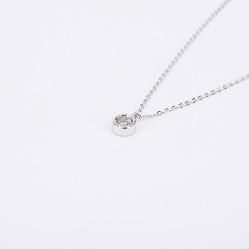 Large Natural Diamond Bezel Pendant Necklace – Minimalist Everyday Diamond Necklace – Dainty Layered Bridal Necklace