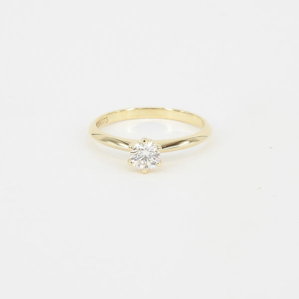 Vintage Style Diamond Engagement Ring – 6 Prongs GIA Certified Diamond Ring – April Birthstone – Handmade Wedding Jewelry