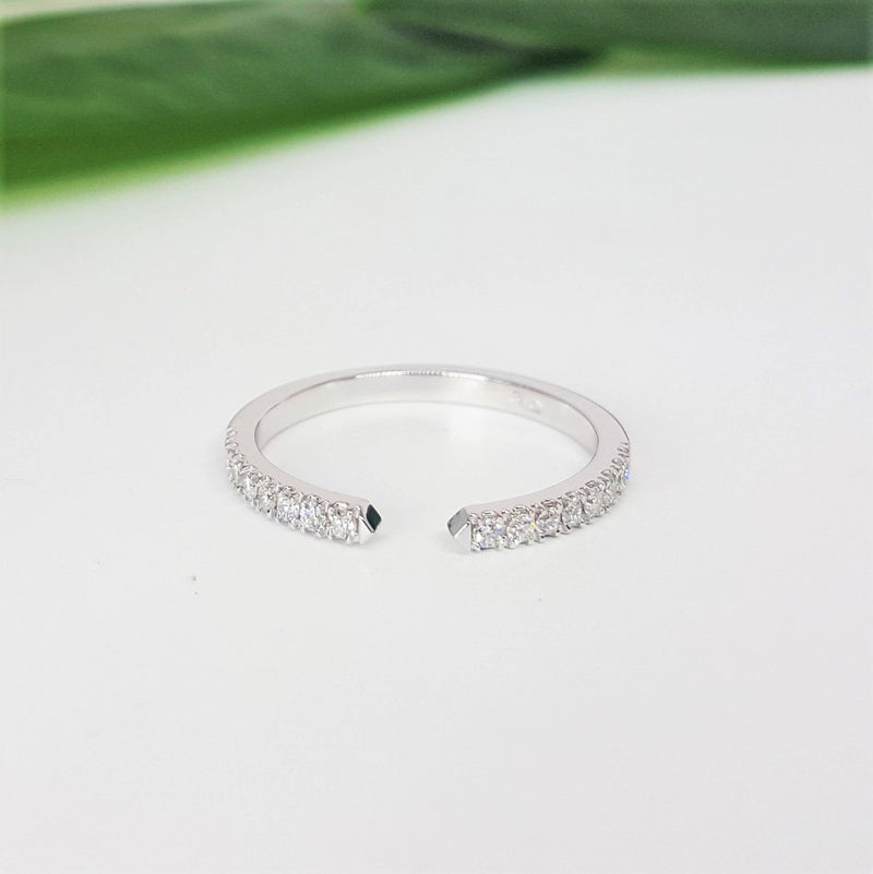 Natural Unique Diamond Ring -  Open Eternity Band