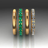 Custom Order / Second Payment / Interlocking Diamond & Emerald Ring
