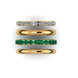 Custom Order / Second Payment / Interlocking Diamond & Emerald Ring