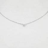 Minimalist Diamond Pendant Necklace – 0.20 ct Round 18k Gold Solitaire Necklace