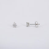 Large Solitaire Diamond Studs (0.4 Ct) - Vintage 6 Prongs Diamond Stud Earrings