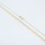 Trio Diamond Necklace - Nature Inspired Cluster Choker - Solid 18k Gold Layered Necklace