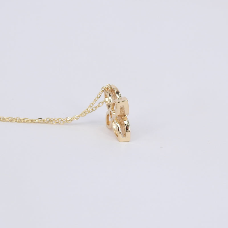 Nature Inspired Diamond Flower Necklace - Natural Diamond Leaves Pendant