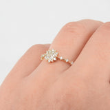 Snow Flake Genuine Diamond Ring